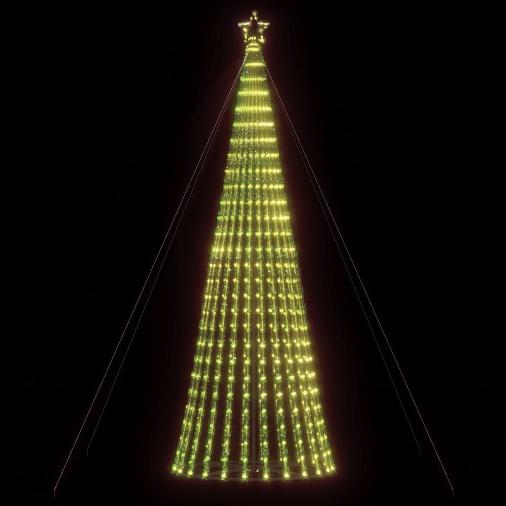 Grand sapin de noël lumineux led 8 modes jardin blanc chaud 403 cm