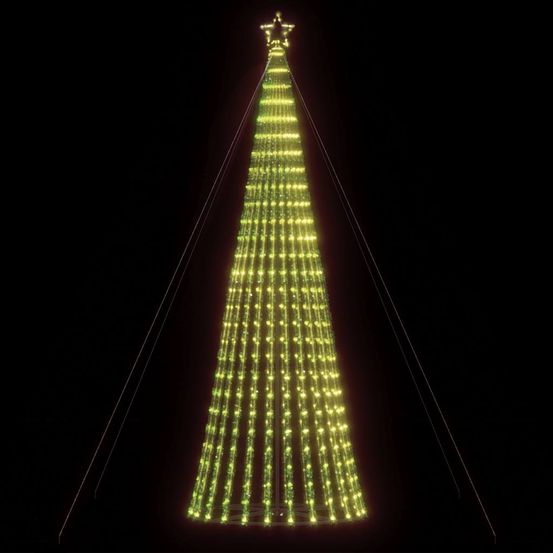 Grand sapin de noël lumineux led 8 modes jardin blanc chaud 403 cm