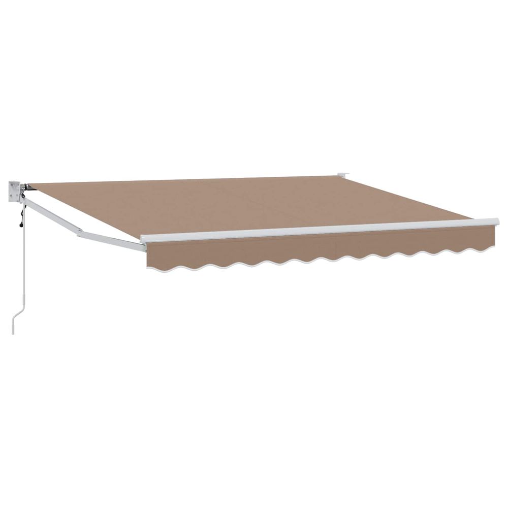 Auvent rétractable taupe 3,5 x 2,5 m polyester et métal