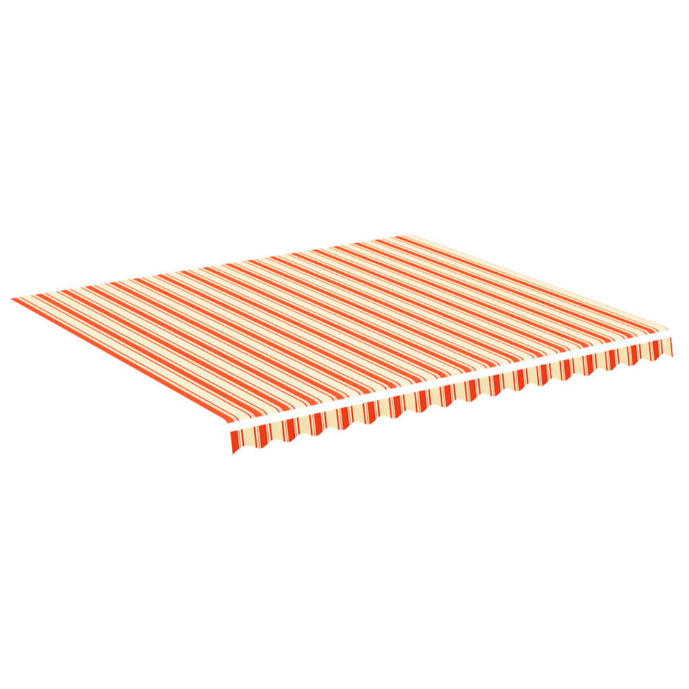 Tissu de remplacement pour auvent jaune et orange 4x3,5 m