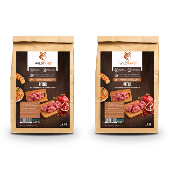 Wildfang - aliment sec pour chevaux adultes à base de viande de cheval - sans céréales