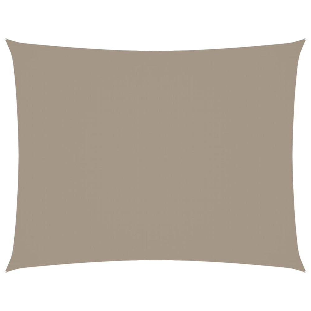 Voile de parasol tissu oxford rectangulaire 3x4 m taupe
