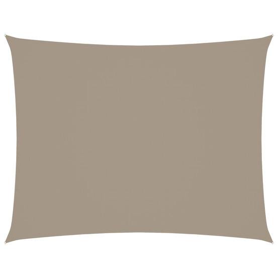 Voile de parasol tissu oxford rectangulaire 3x4 m taupe