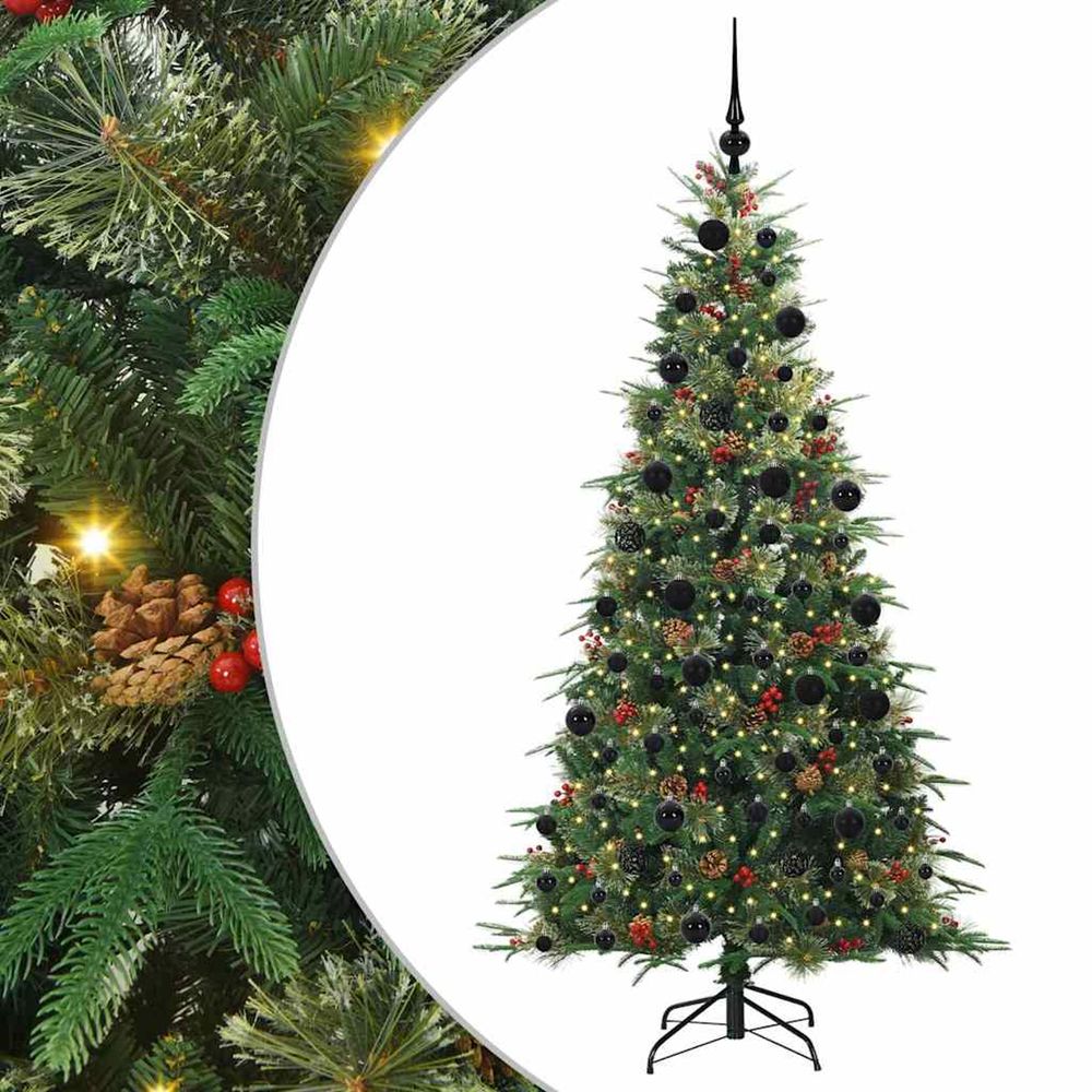 Sapin de noël artificiel à branches articulées vert 210 cm