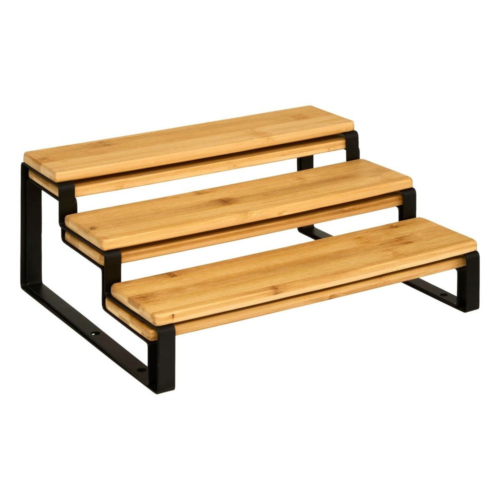 5five - etagère à épices ordera extensible l32cm en bois noir