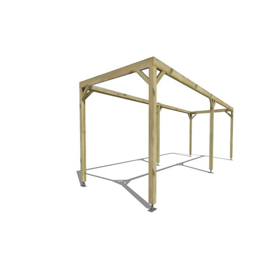 Pergola bois • 7m x 2m • indépendante • cadre simple • livraison comprise