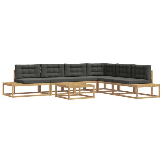 7 pc ensemble de canapés d'extérieur polyester blanc
