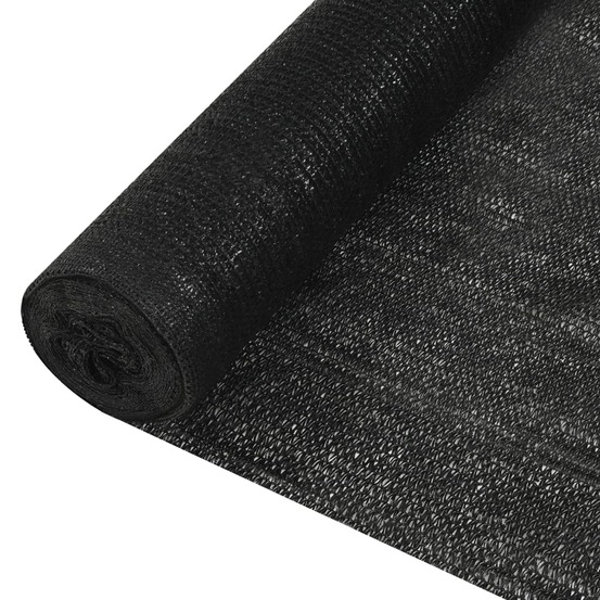 Filet brise-vue noir 2x25 m pehd 195 g/m²