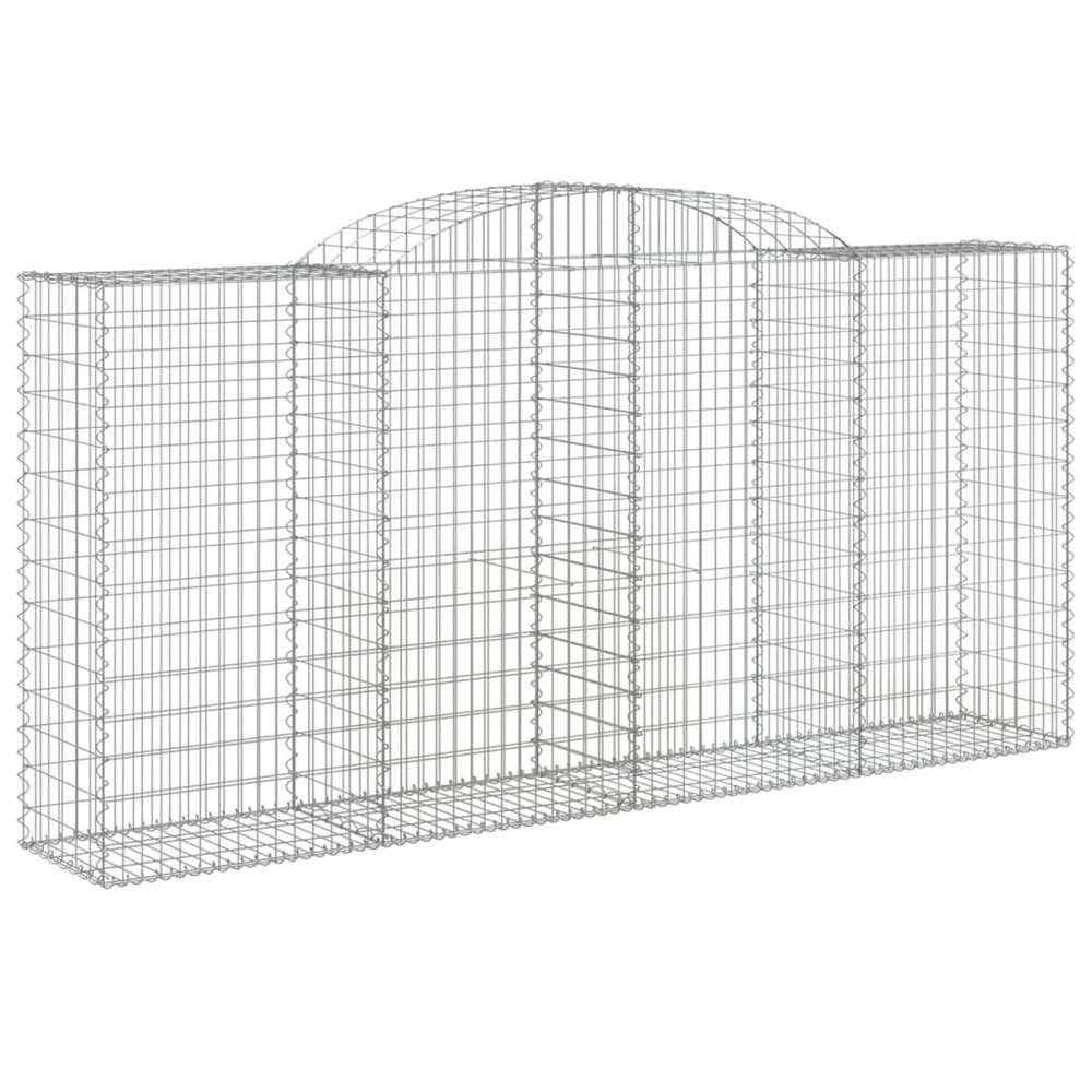 Panier de gabions arqué 300x50x140/160 cm fer galvanisé