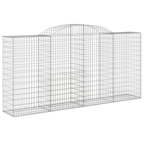Panier de gabions arqué 300x50x140/160 cm fer galvanisé