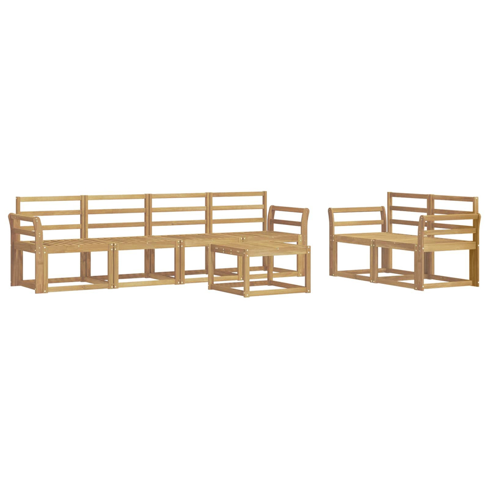 Ensemble de canapés d'extérieur 7 pcs blanc 59 x 59 x 37 cm