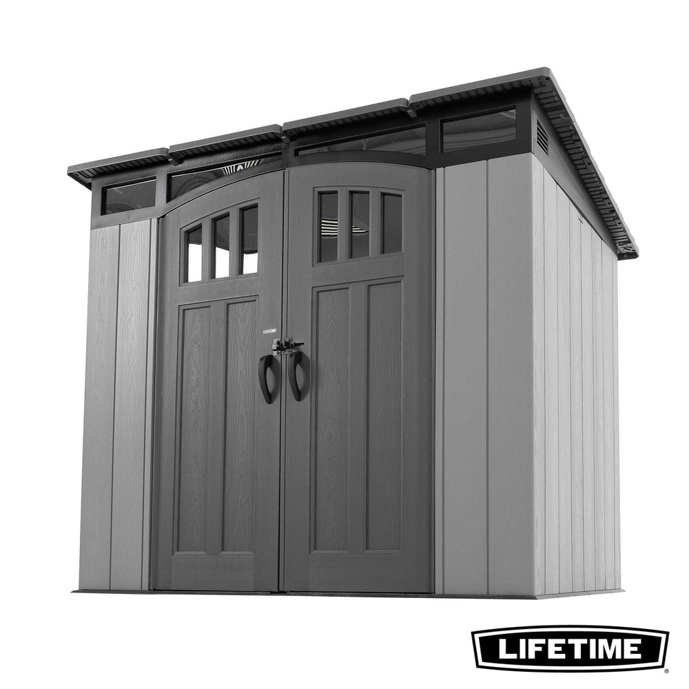 Abri de jardin résine 2. 54x1. 65m modern LIFETIME #60387U