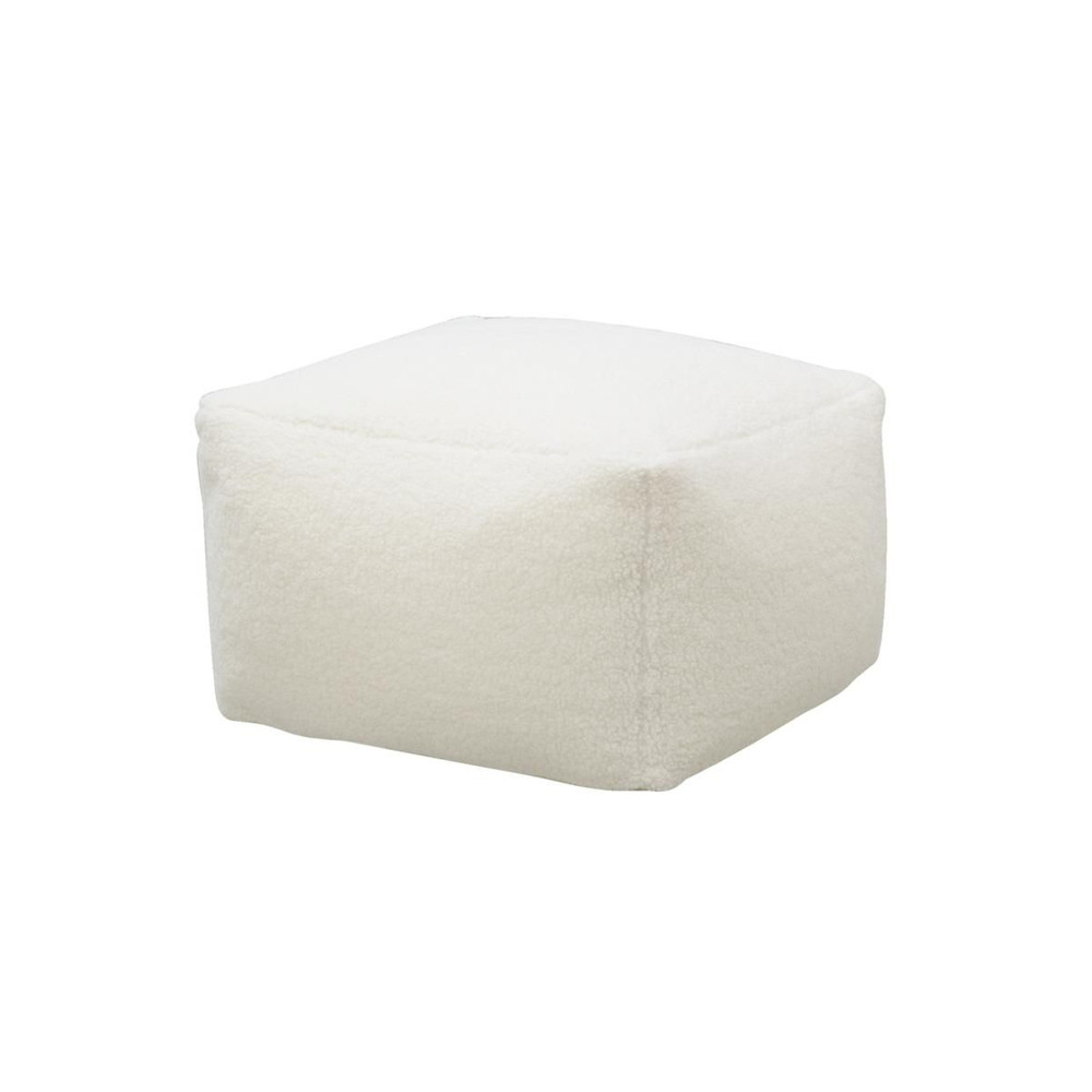 Pouf carré en bouclette carré