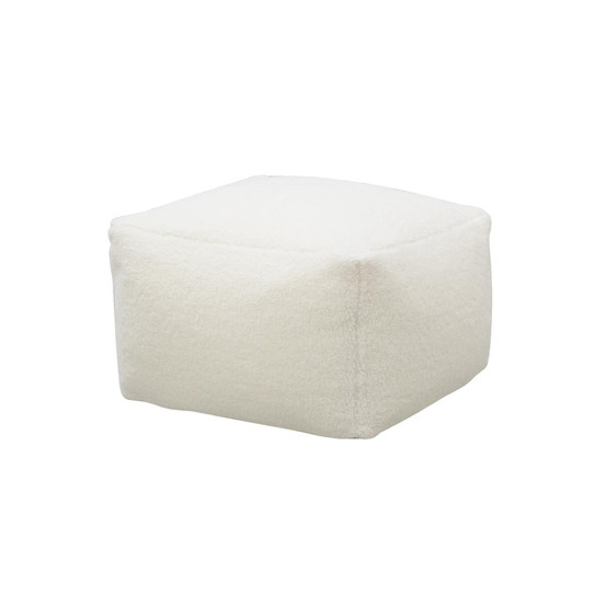 Pouf carré en bouclette carré