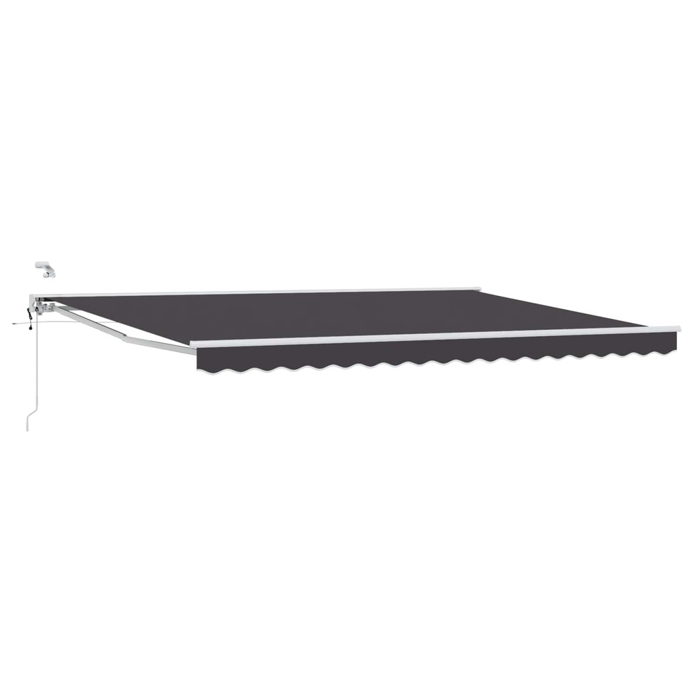 Auvent rétractable électrique anthracite et blanc 4,5 × 3,5 m