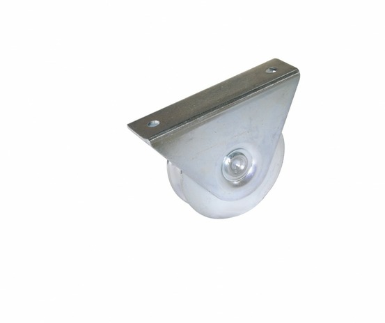 Roue à support extérieur acier zingué, h.80 x l.120 x p.35 mm