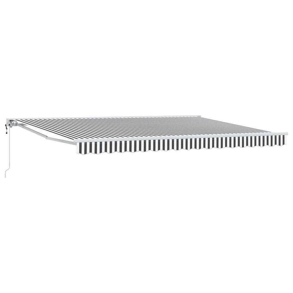 Auvent rétractable électrique anthracite et blanc 4 × 3,5 m