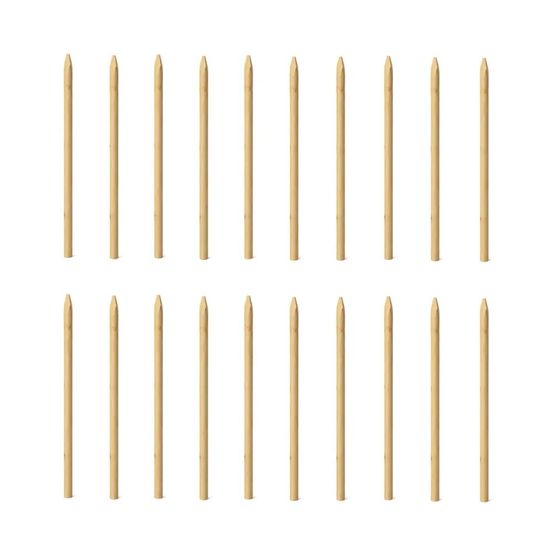 20 piquets en châtaignier fraisé - ø6cm x 2m - certifiés pefc