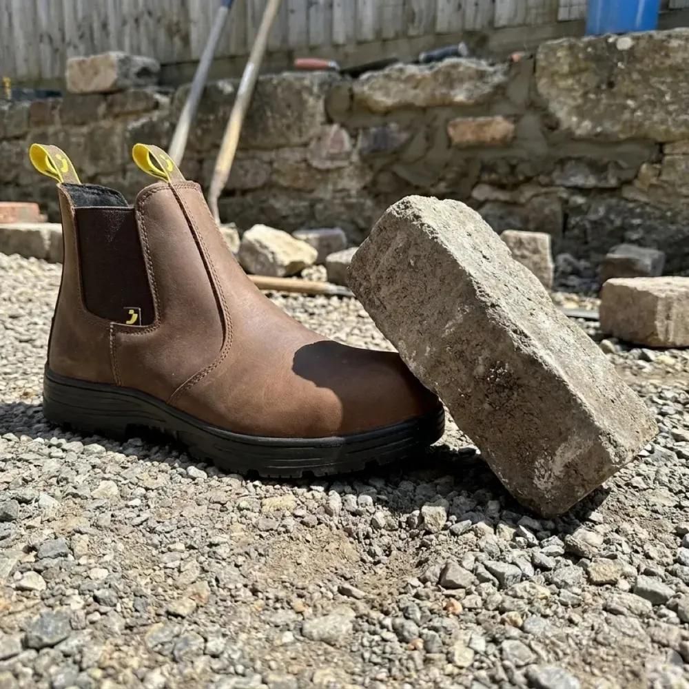 Bottines sécurité jackman s3 cuir marron embout acier