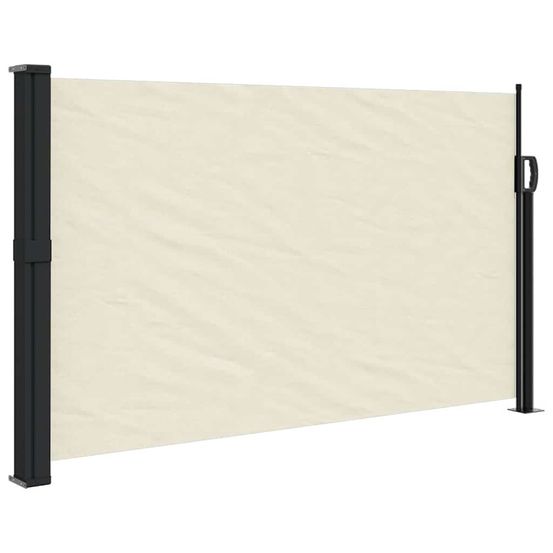 Auvent latéral rétractable crème 120x500 cm