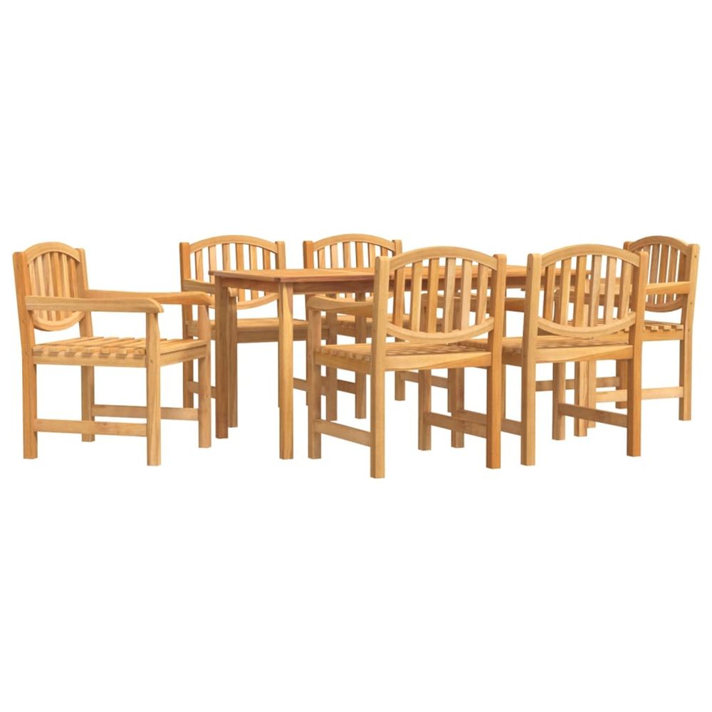 Ensemble à manger de jardin 7 pcs bois de teck solide