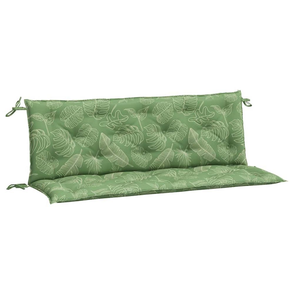 Coussins de banc de jardin lot de 2 motif de feuilles tissu