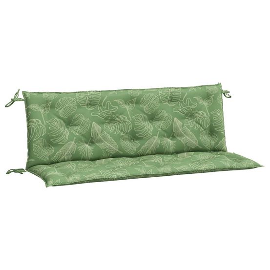 Coussins de banc de jardin lot de 2 motif de feuilles tissu