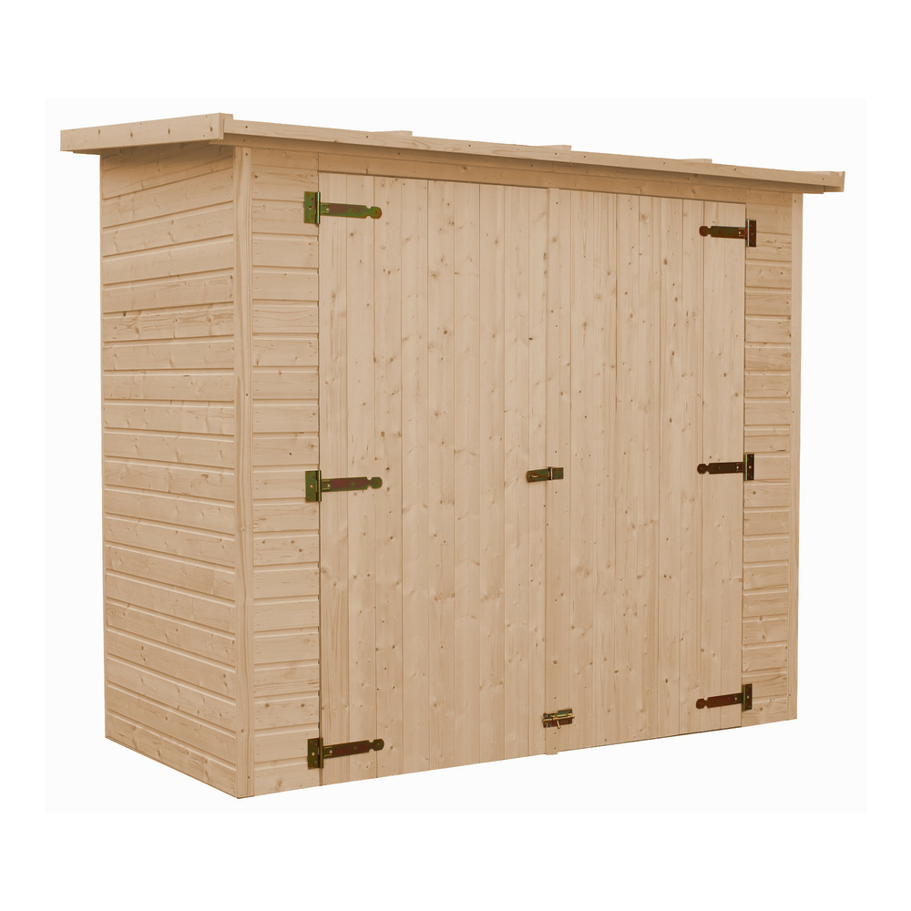 Abri de jardin en bois 2,1 m² – h194 x 223 x 123 cm - construction de panneaux en bois naturel - m348
