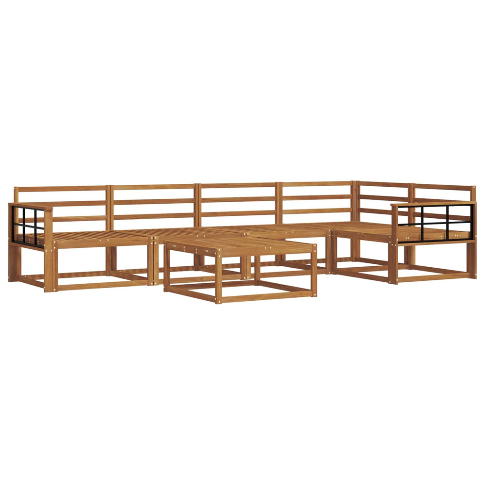 Ensemble de canapés d'extérieur 6 pcs naturel