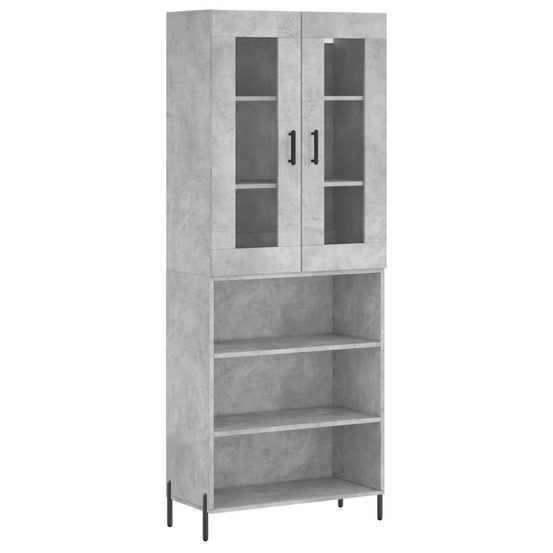 Buffet bahut commode armoire meuble de rangement organisateur cuisine salle de séjour salon haut 69,5 x 34 x 180 cm bois d'in