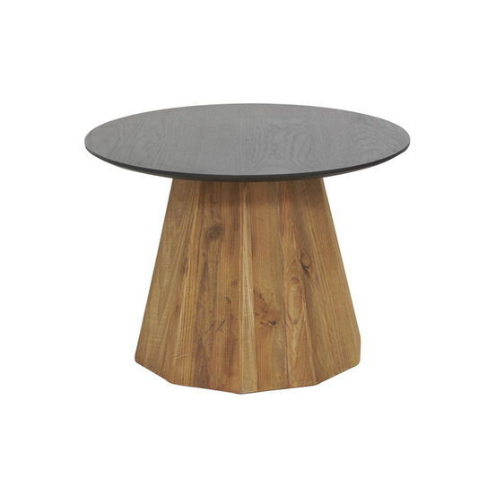 Table basse 60 cm en pin recyclé naturel et noir rewood