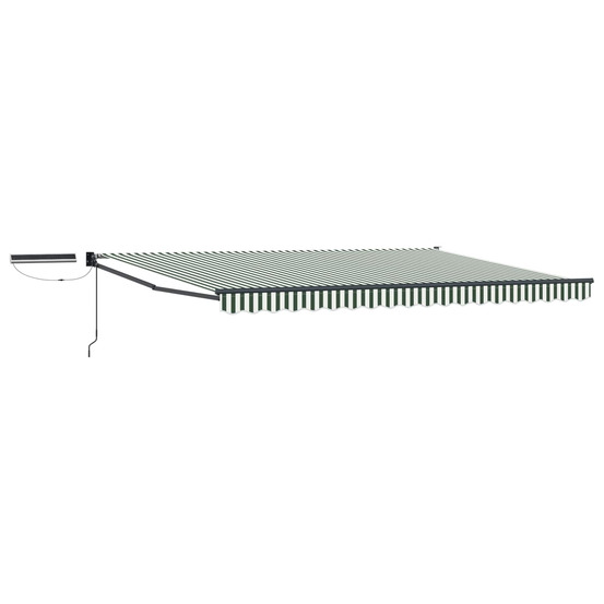 Auvent rétractable électrique vert, blanc, anthracite 4 × 3 m