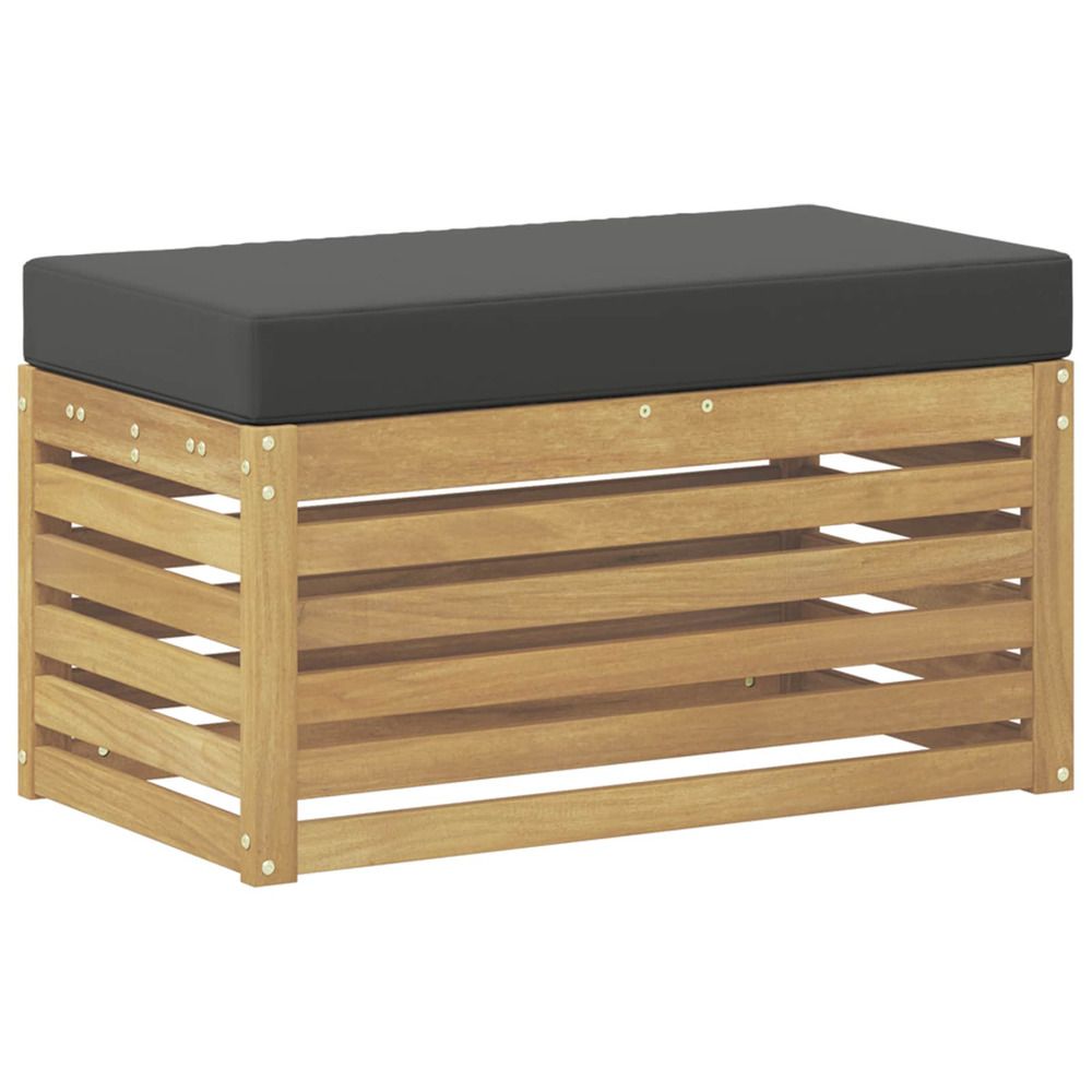 Banc de jardin bois d'acacia massif blanc