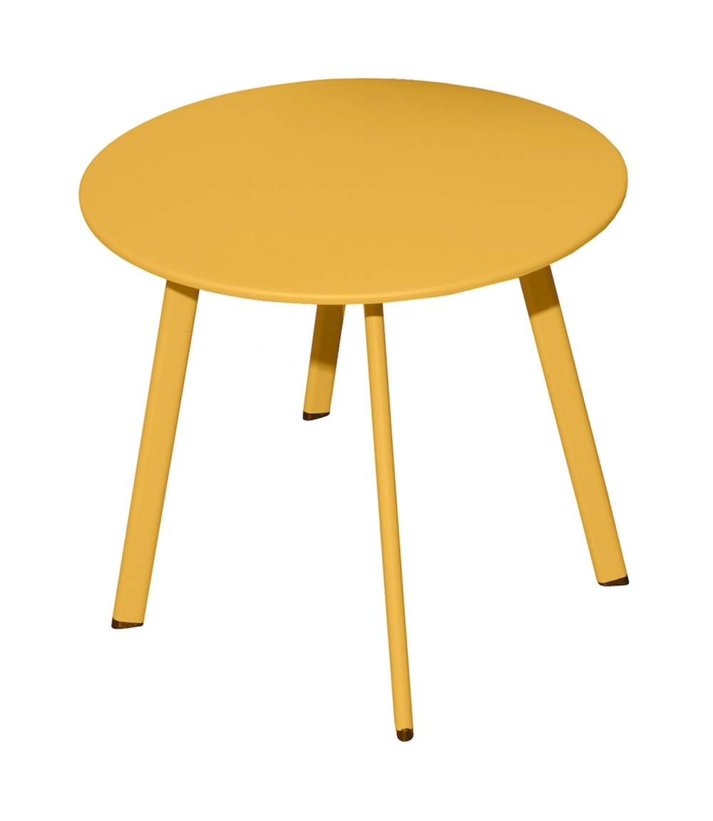 Table basse - massaï - acier époxy - ø60 cm - miel