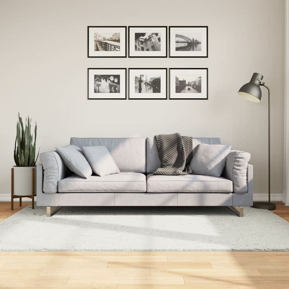 Tapisen polyester doux à poils courts pour chambre et salon crème 140x200 cm
