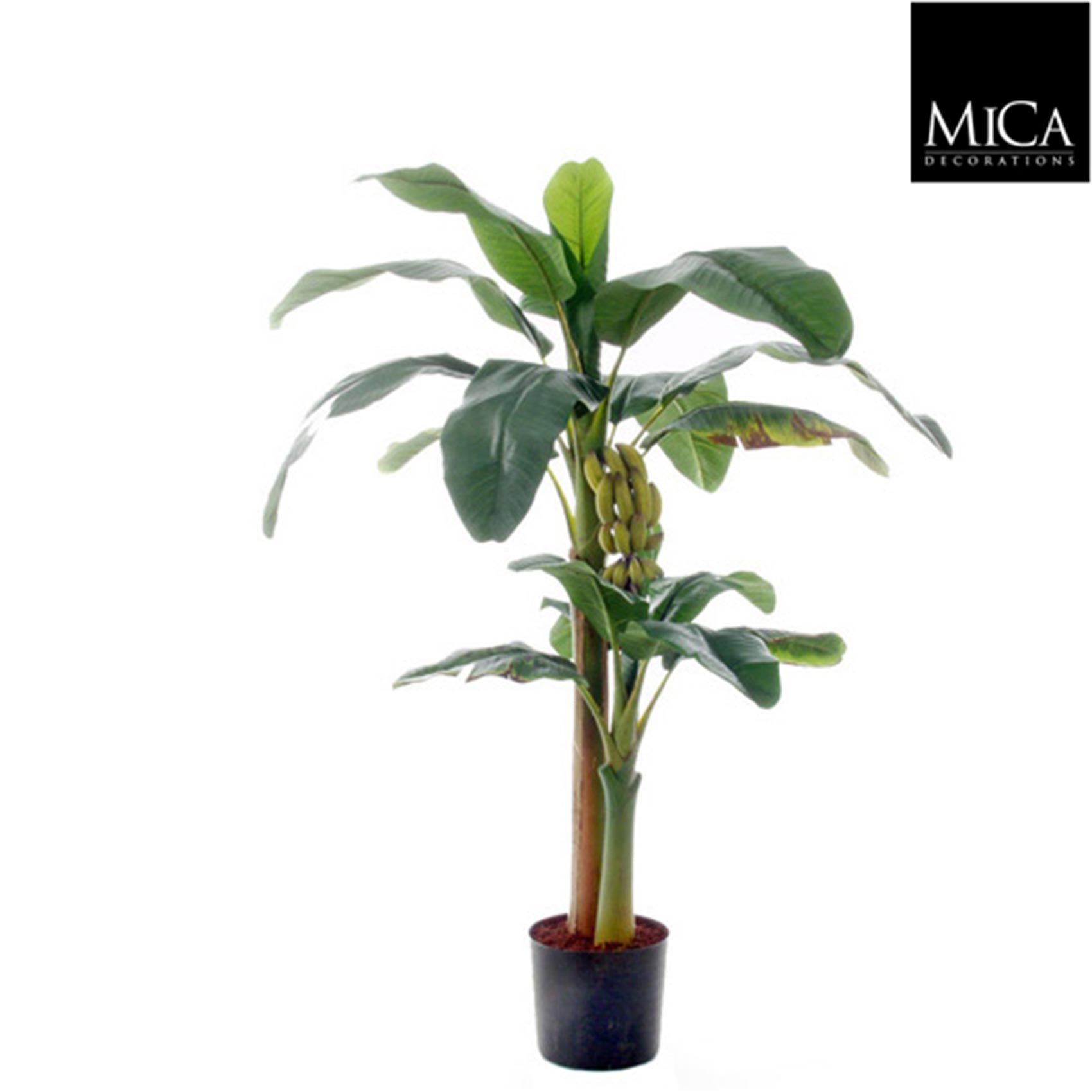 Mica decorations plante artificielle bananenboom - 85x85x150 cm - pe - vert