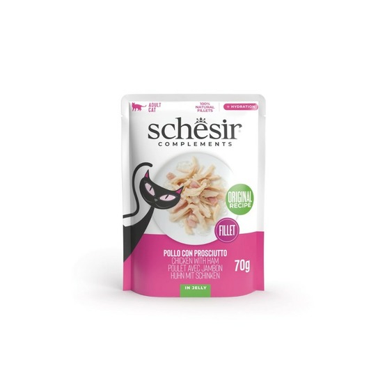 Gelee poulet/jambon schesir chat 70 g