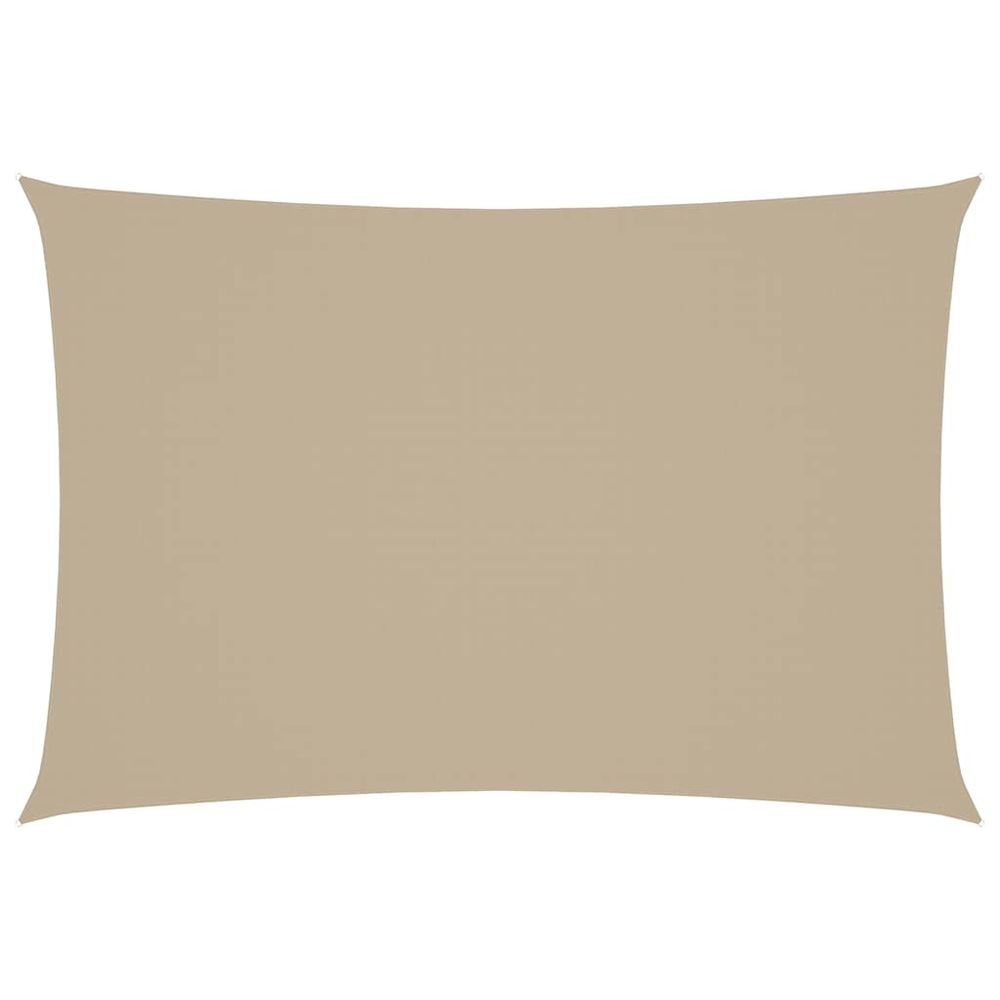 Voile de parasol tissu oxford rectangulaire 2,5x4,5 m beige