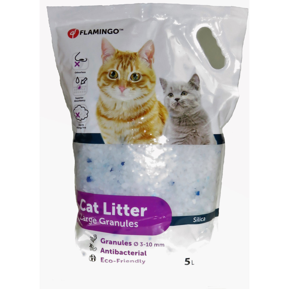 Litière silica granules large 5 litres litière pour chat