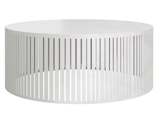 Sally - table basse ronde - blanc - 75 cm