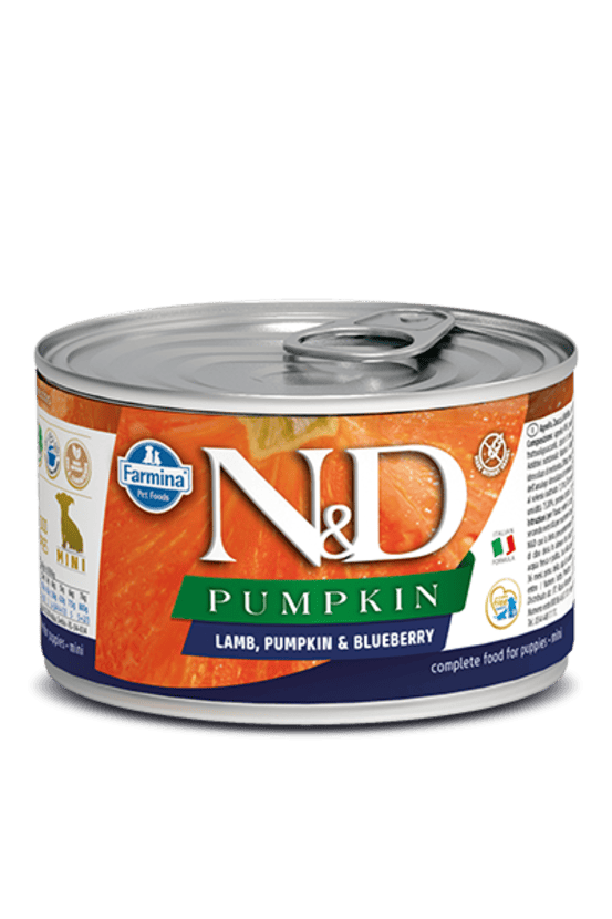 Humides n&d chien agneau & potiron & myrtille chiot 6x140 gr