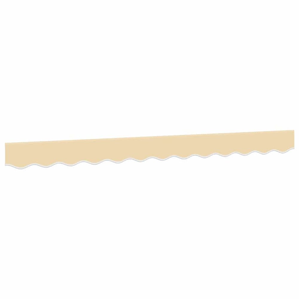 Tissu de remplacement de cantonnière d’auvent rayure crème 300 cm