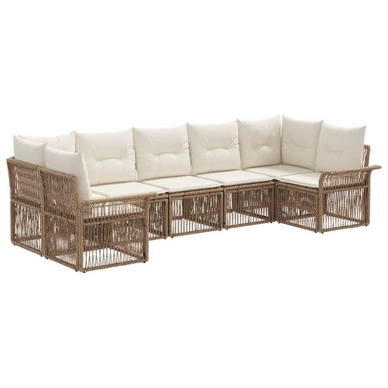 Ensemble de canapé de jardin 7 pc 7-nombre de places beige