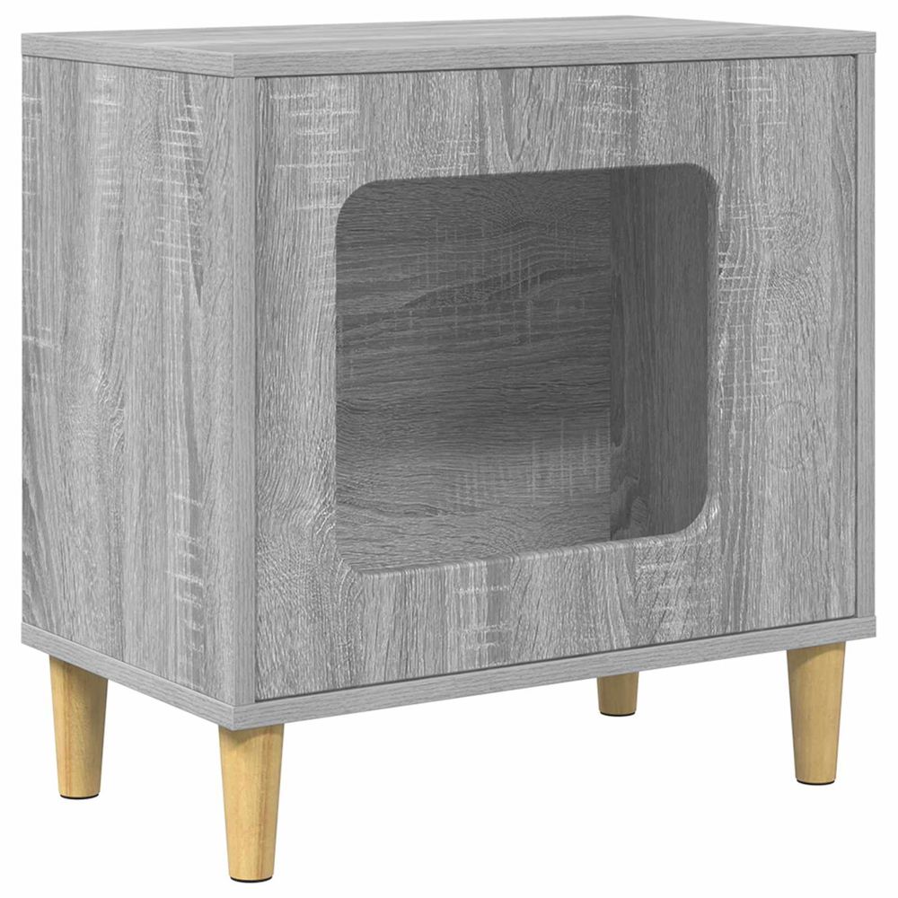 Maison pour chat sonoma gris 51 x 30 x 52 cm bois d'ingénierie