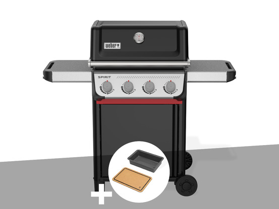 Barbecue à gaz spirit e-410 + bac et planche à découper works