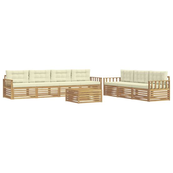 Ensemble de canapés d'extérieur 8 pc blanc et crème polyester
