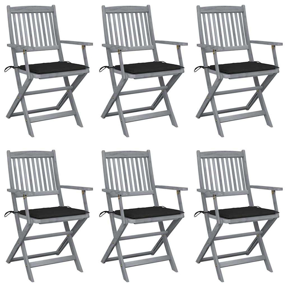 Chaises pliables d'extÃ©rieur 6 pcs