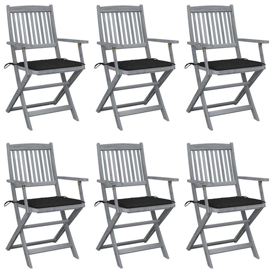 Chaises pliables d'extérieur 6 pcs