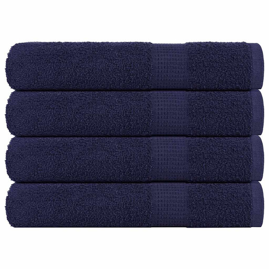 Serviettes 4 pcs frogn bleu marine 100x200 cm 100% coton