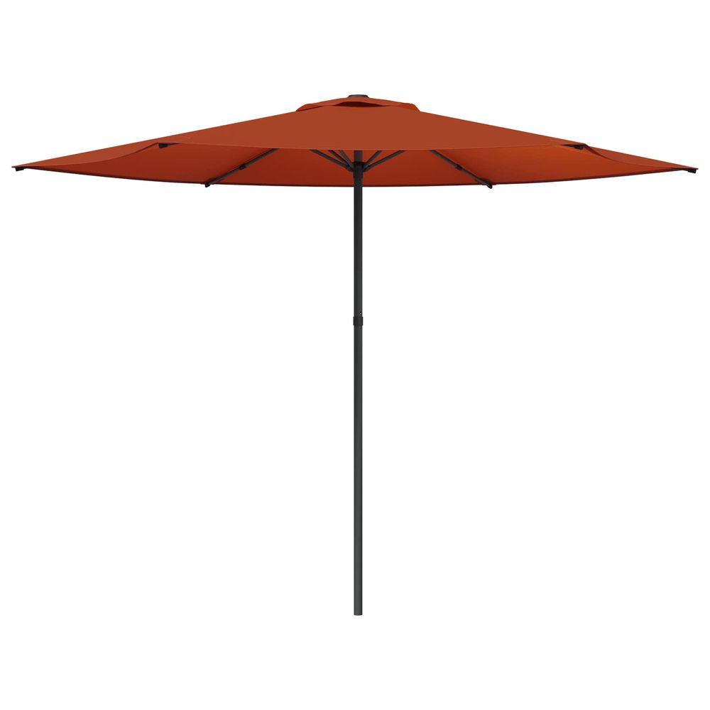 Parasol de jardin rectangulaire 3 x 3 m polyester terre cuite
